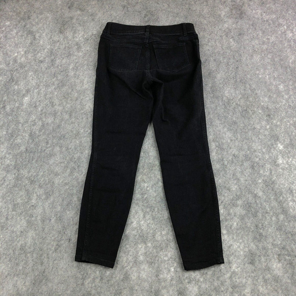 Spanx Jegging Jeans Womens Medium Black Pull On Cropped Slimming Back Pockets - Picture 2 of 10